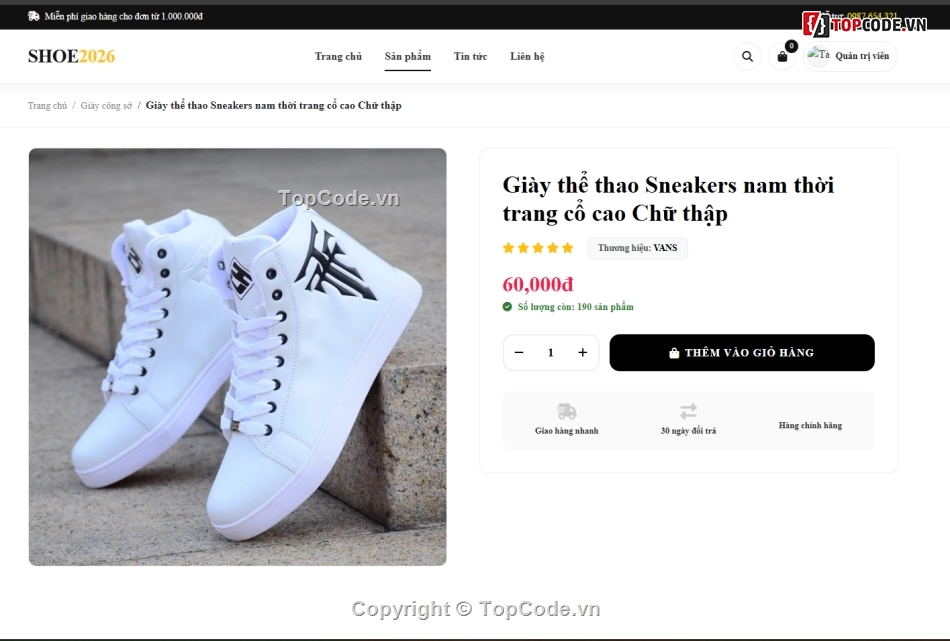 Web bán giày  MVC,web bán giày,web bán hàng